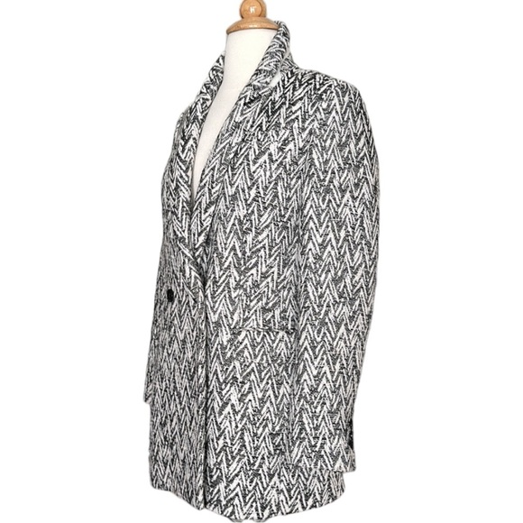 BANANA REPUBLIC Double Breasted Jacket Chevron Herringbone Corpcore Size Small - Picture 9 of 16
